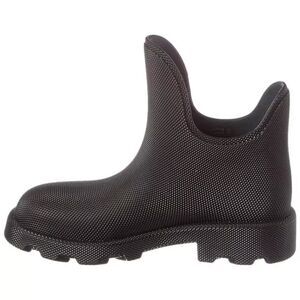 NIB Burberry Marsh Rubber Short Rain Boots Women's 8 Black Slip On $820